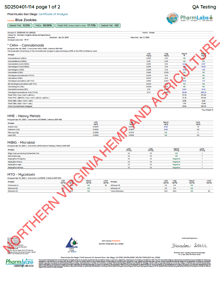 Blue Zookies THCa Flower
