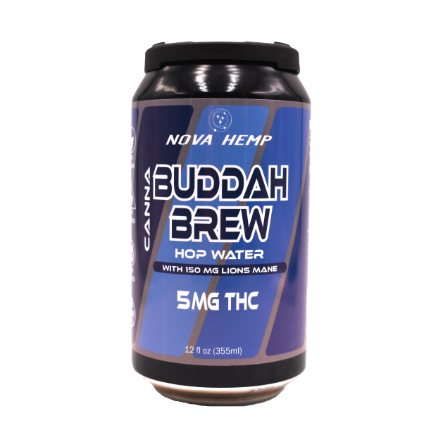 Buddah Brew THC hop water 5mg can by NOVA Hemp