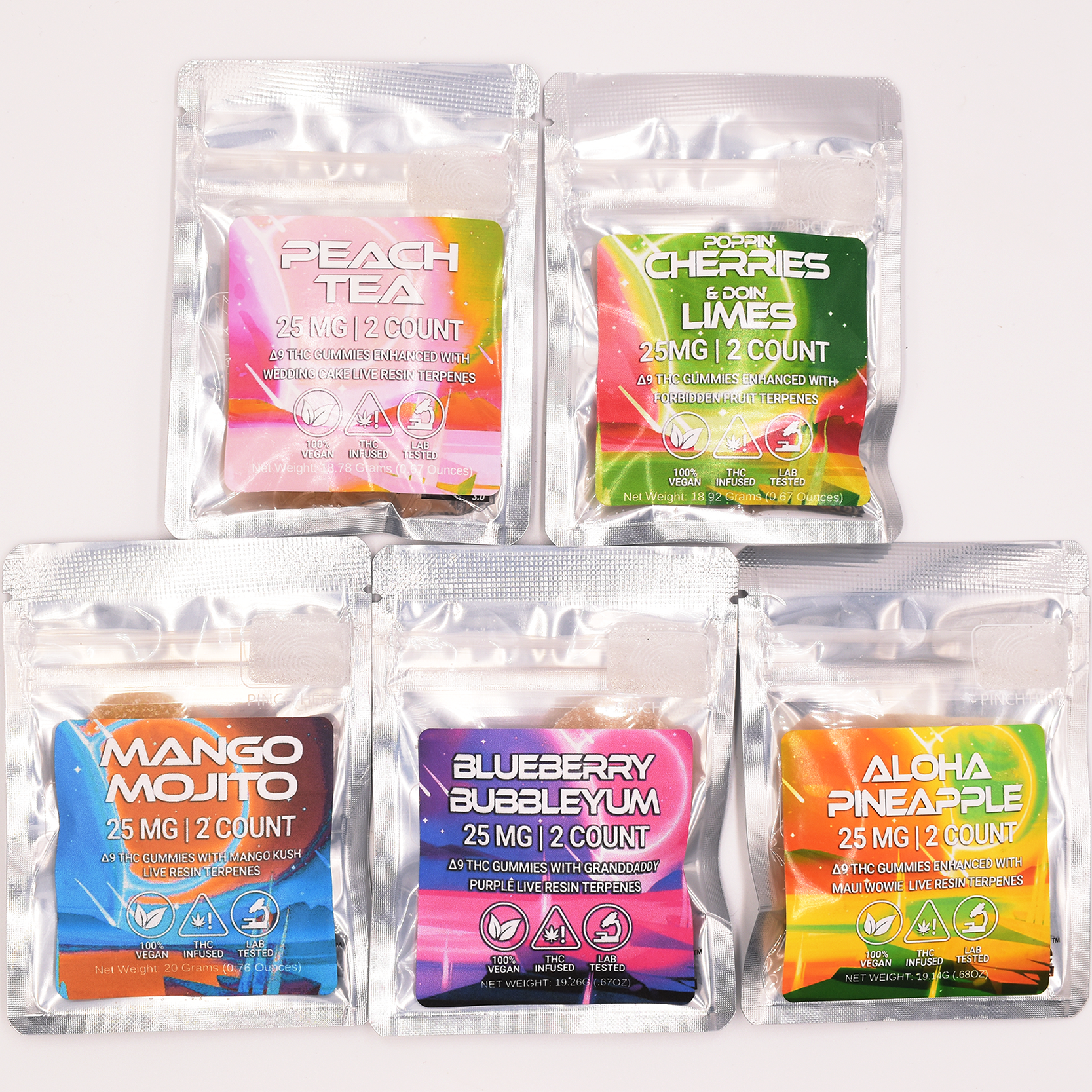 25 mg Delta-9 THC Gummy Samples