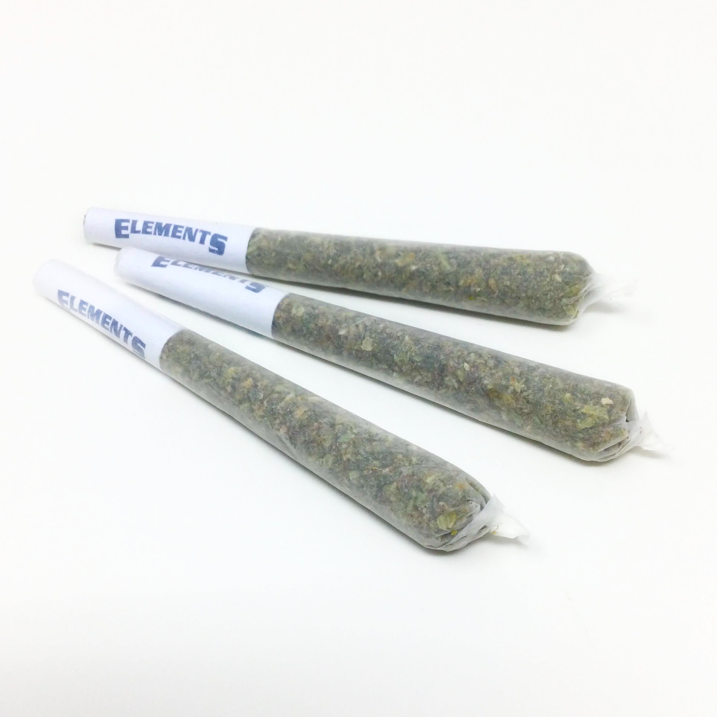Three THCA Pre Rolls neatly arranged, showcasing hand selected hemp flower infused with THCA. Shop THCA Pre Rolls online from NOVA Hemp.