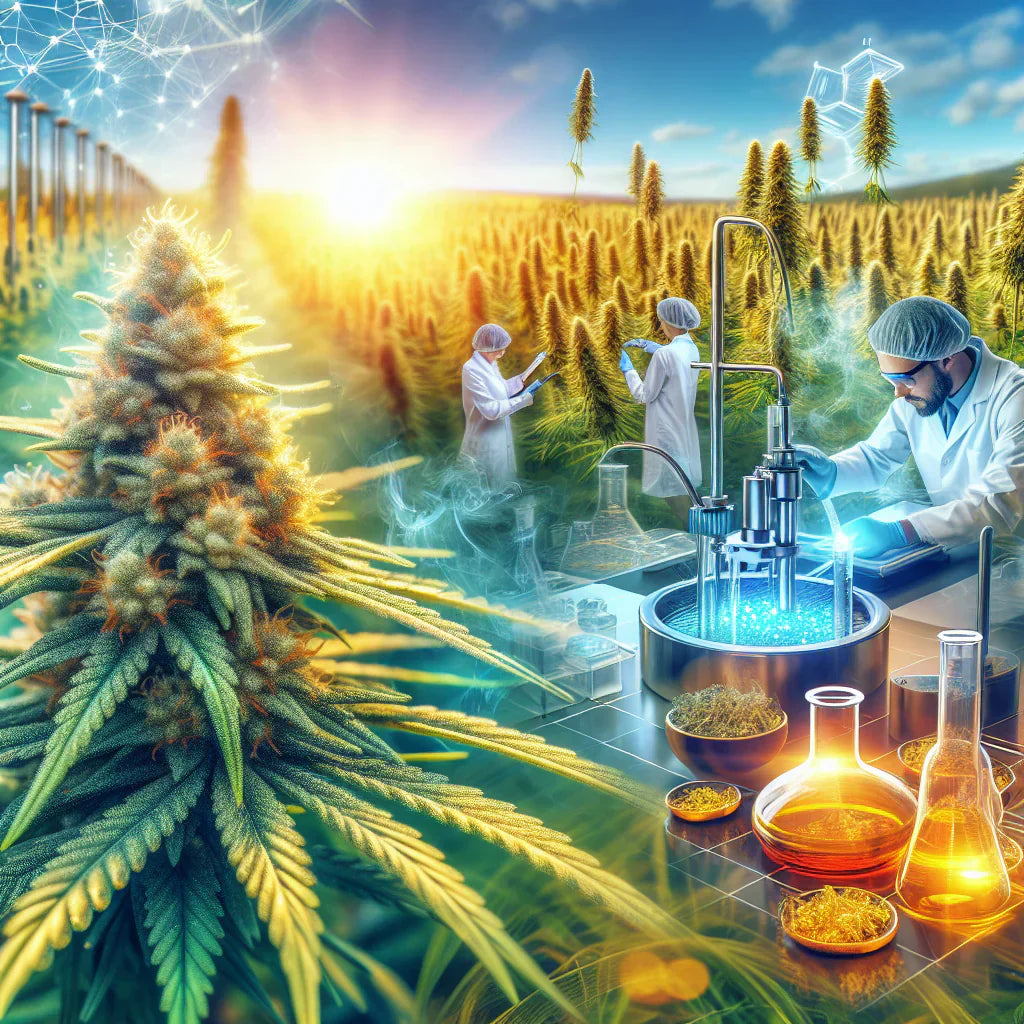 THCA Flower and a crew extracting THCA o