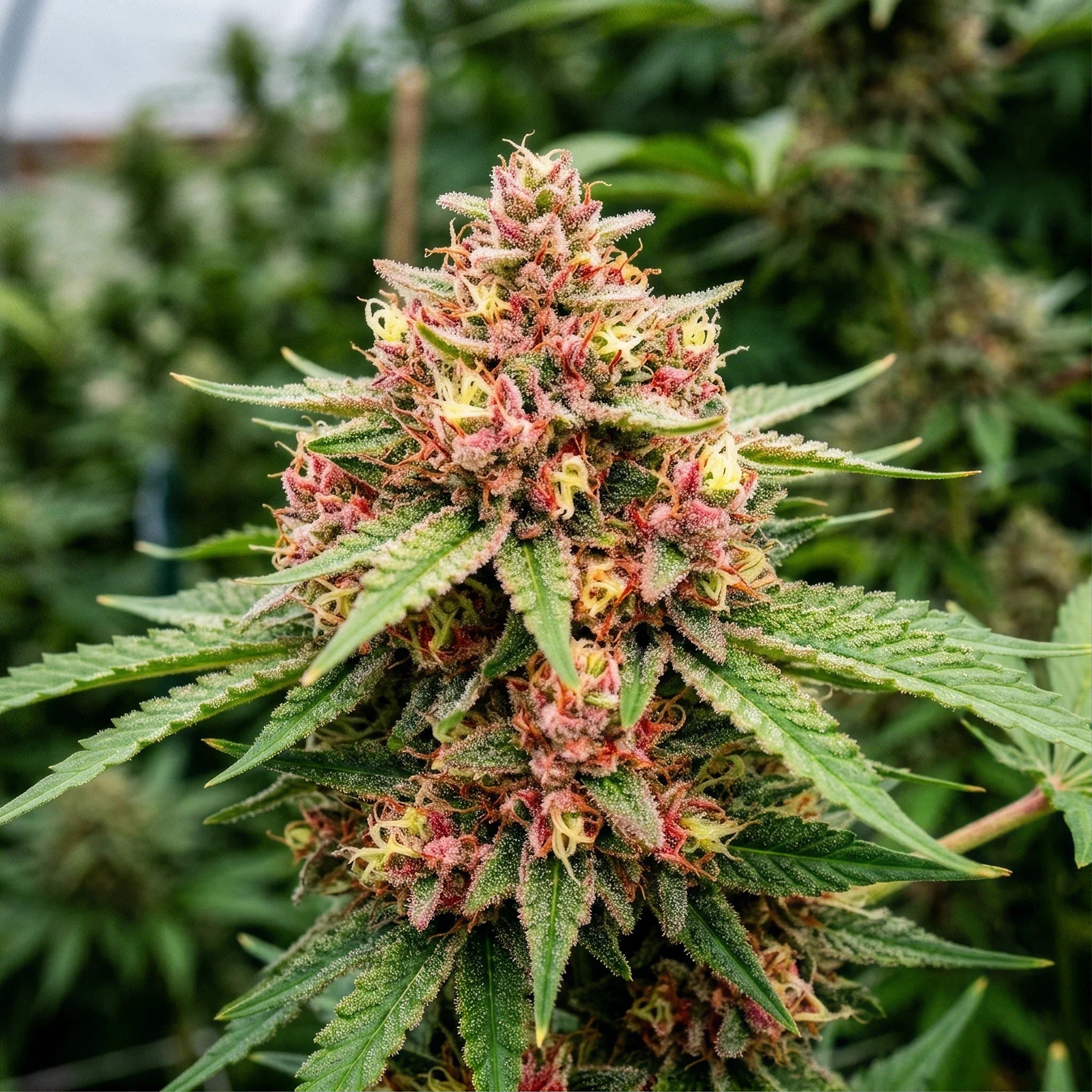 a close up image of the pink lemonade strain