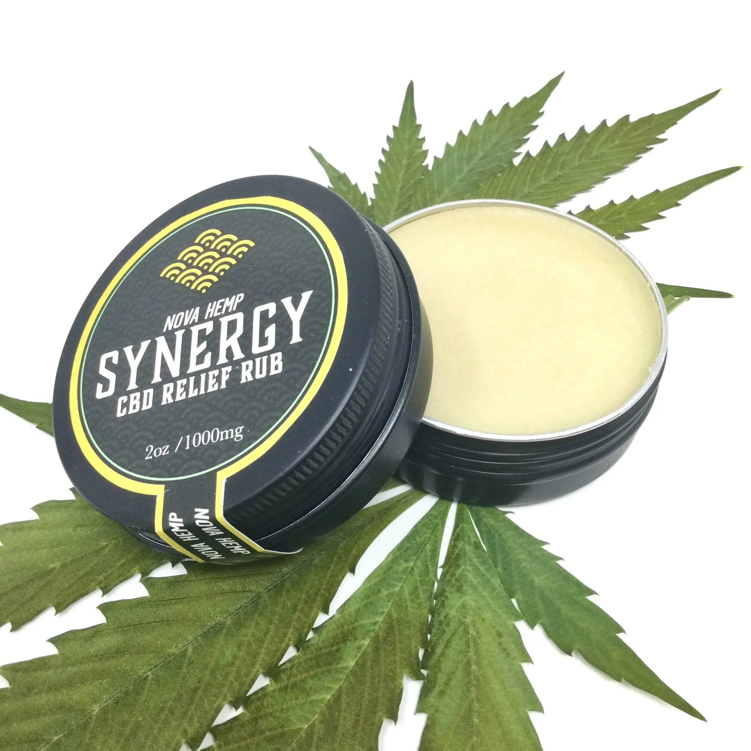 photo of a synergy relief balm container