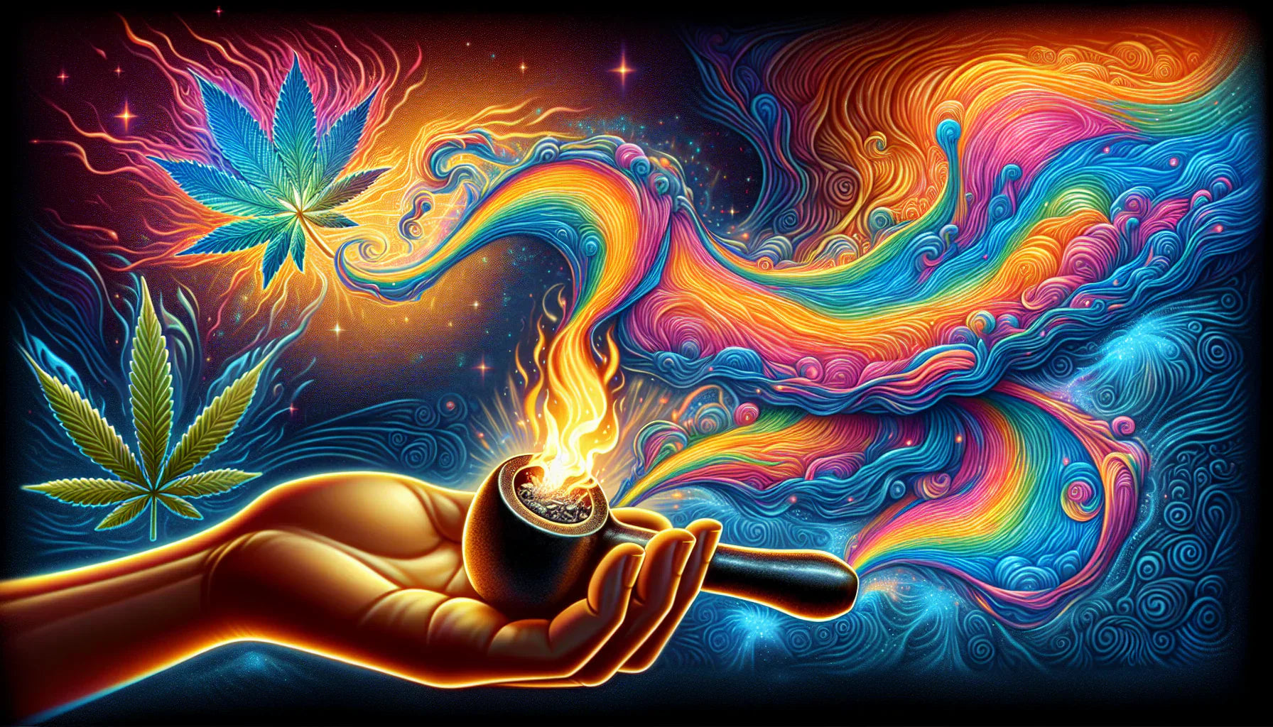 a digital image of a pipe filled with thca flower