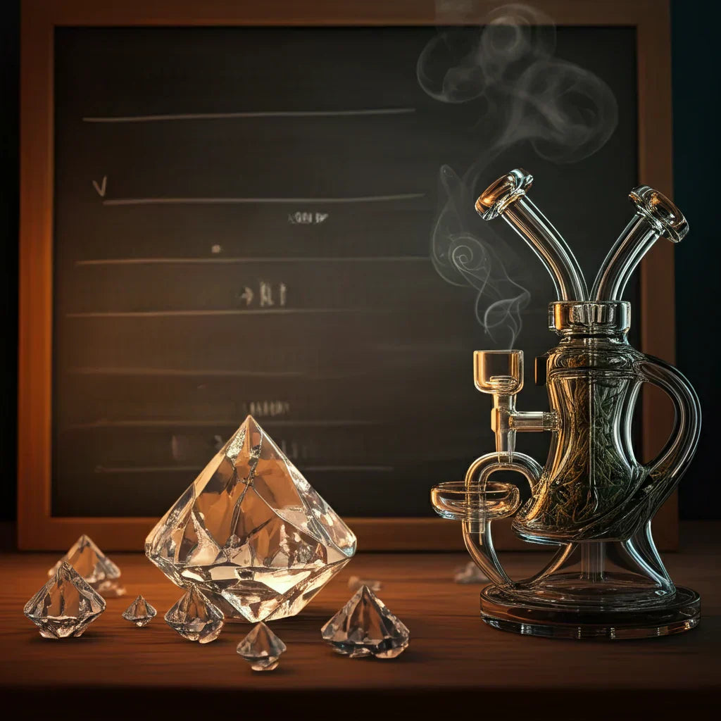 an image of thca diamonds and a dab rig