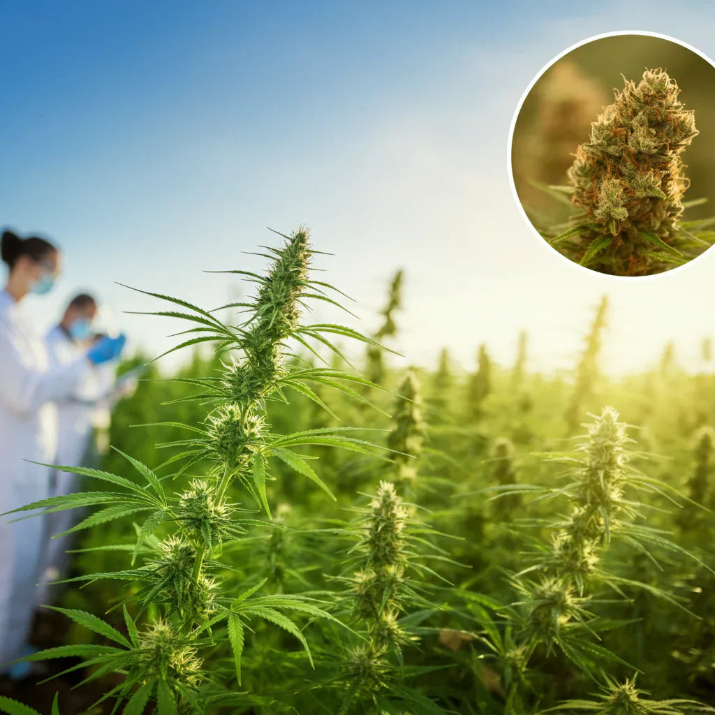 Sprawling, fresh THCa flower buds with prominent trichomes and intense green coloration. The image underscores NOVA Hemp’s natural approach to growing THCa flower without synthetic sprays.