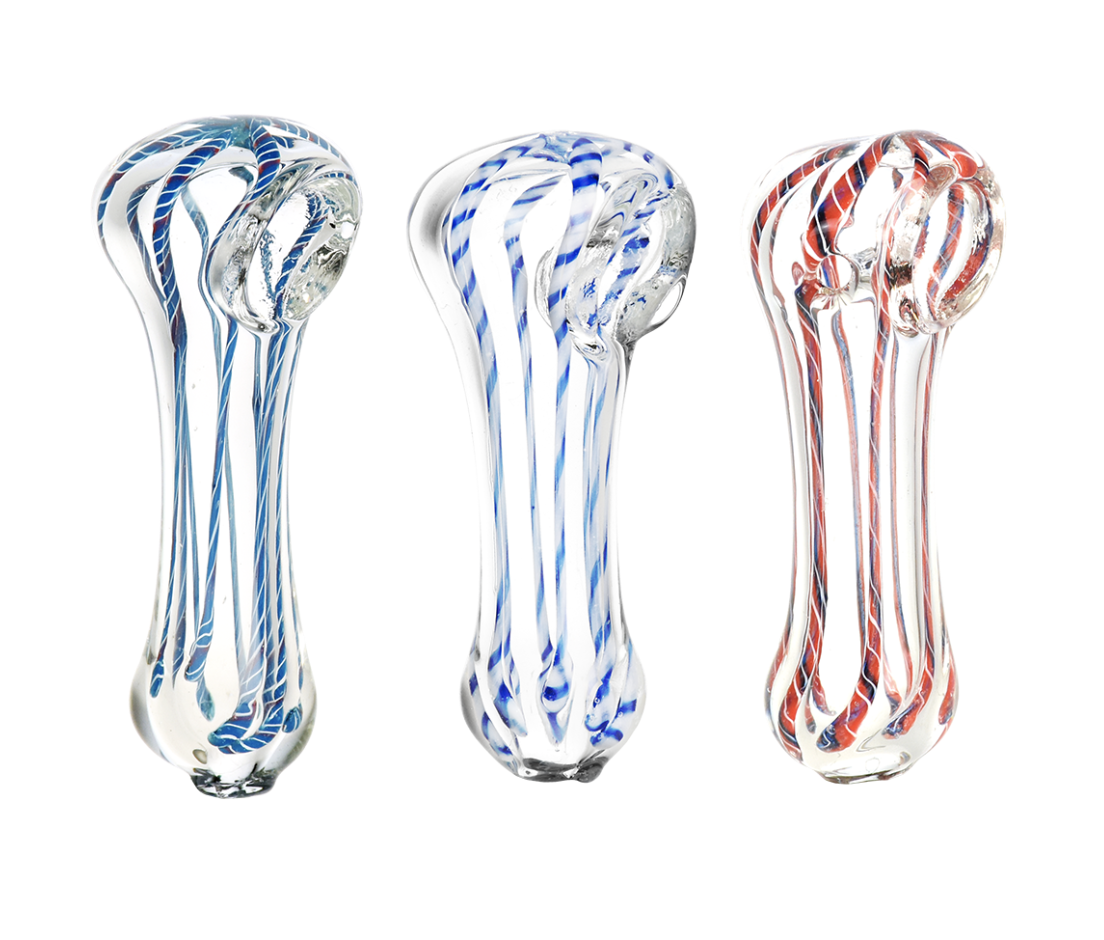 Small Striped Glass Spoon Pipe