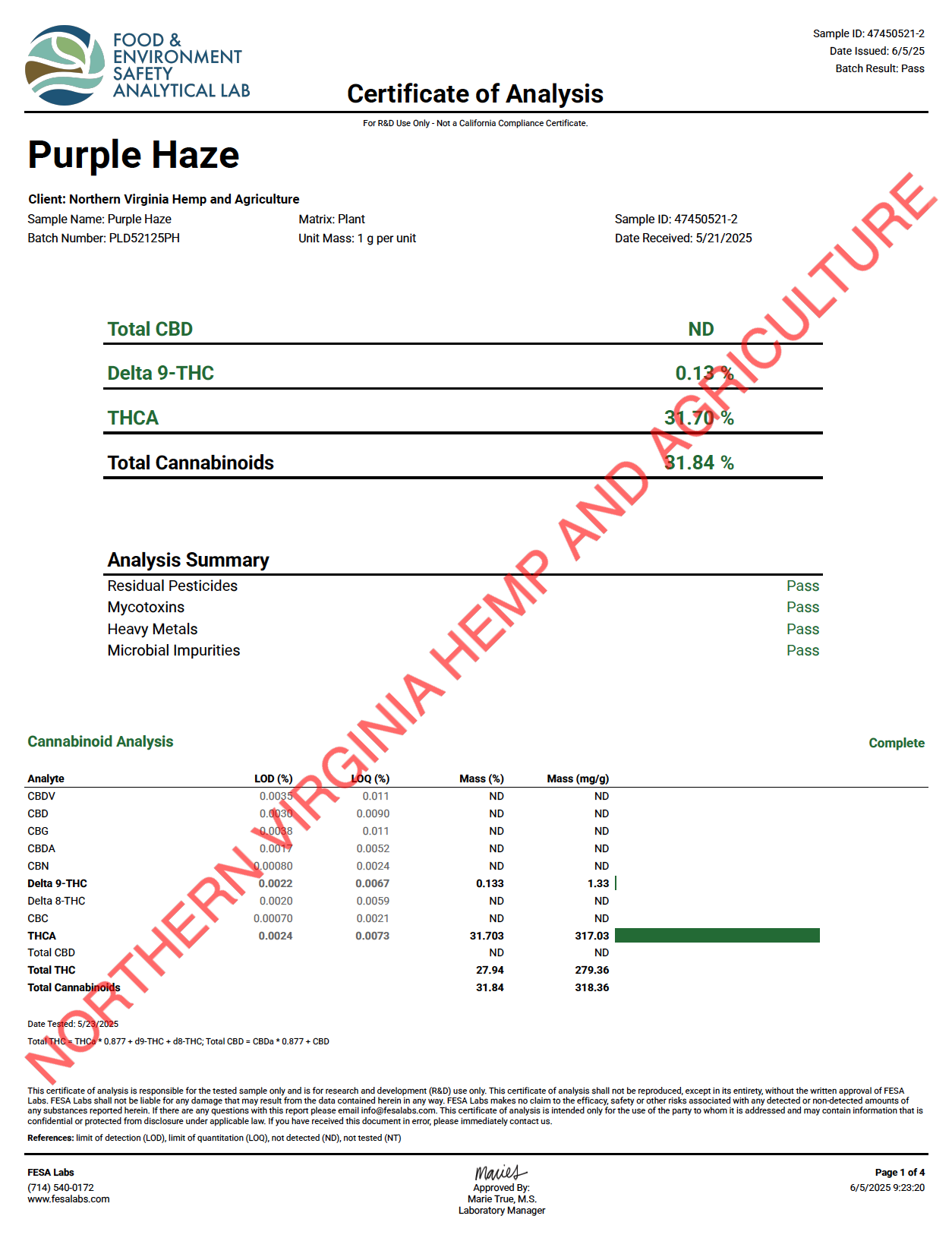 Purple Haze Exotic THCa Flower