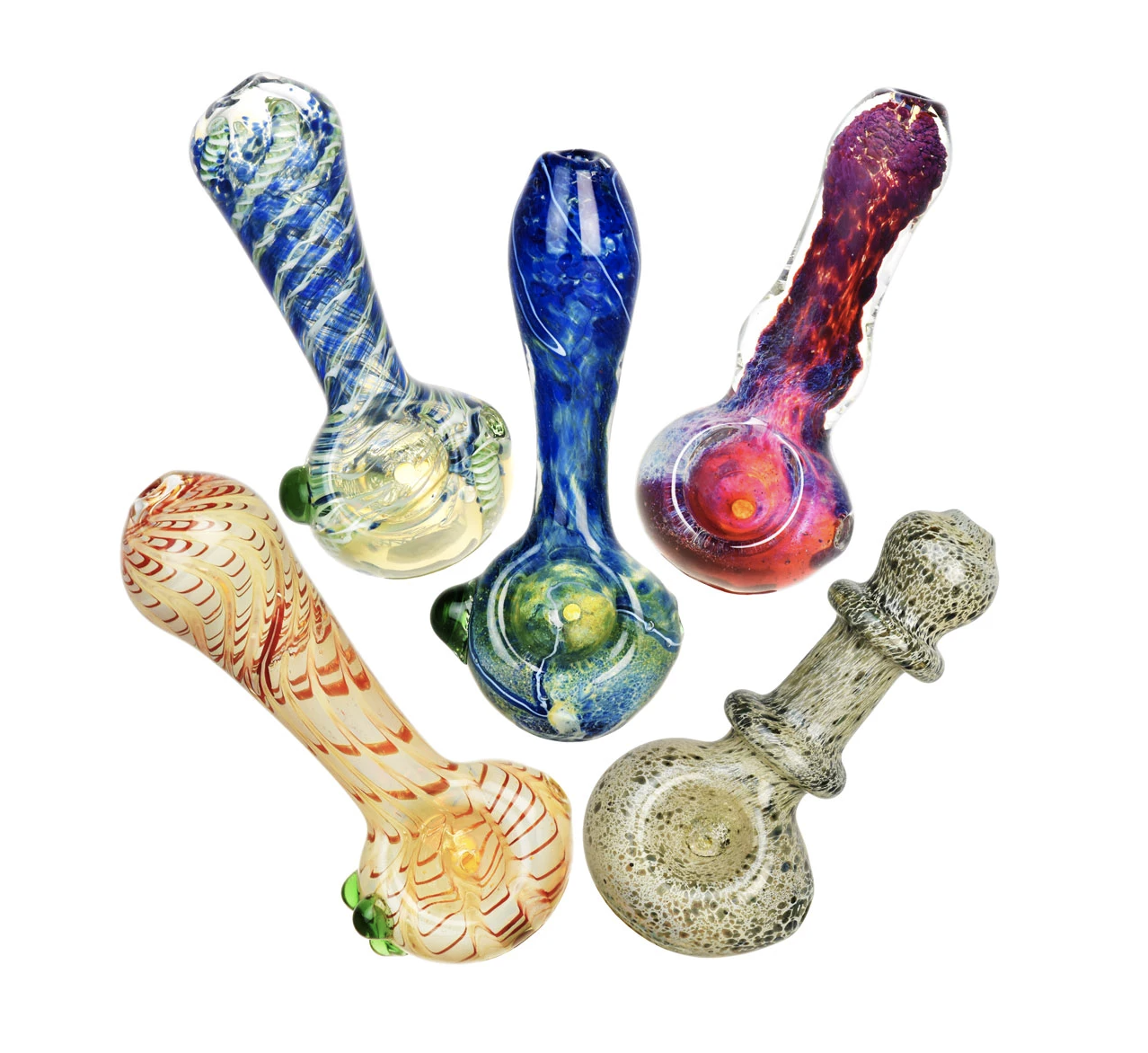 Simple Worked Glass Spoon Pipe