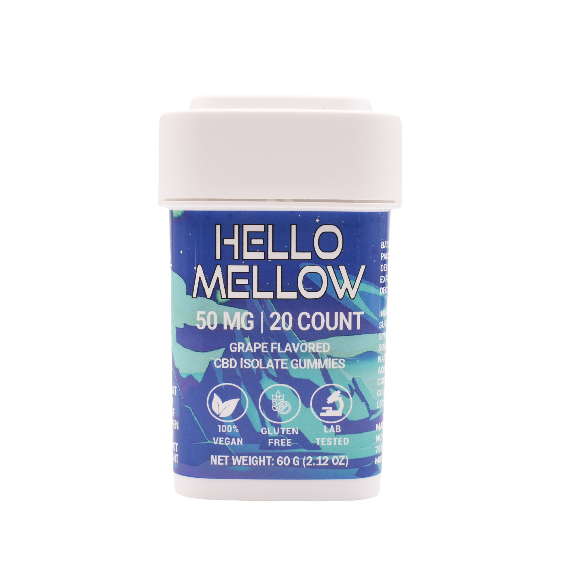 A package of nova hemp hello mellow gummies.