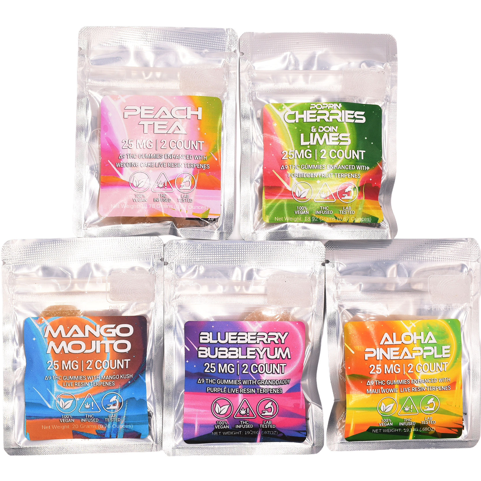 25 mg Delta-9 THC Gummy Samples