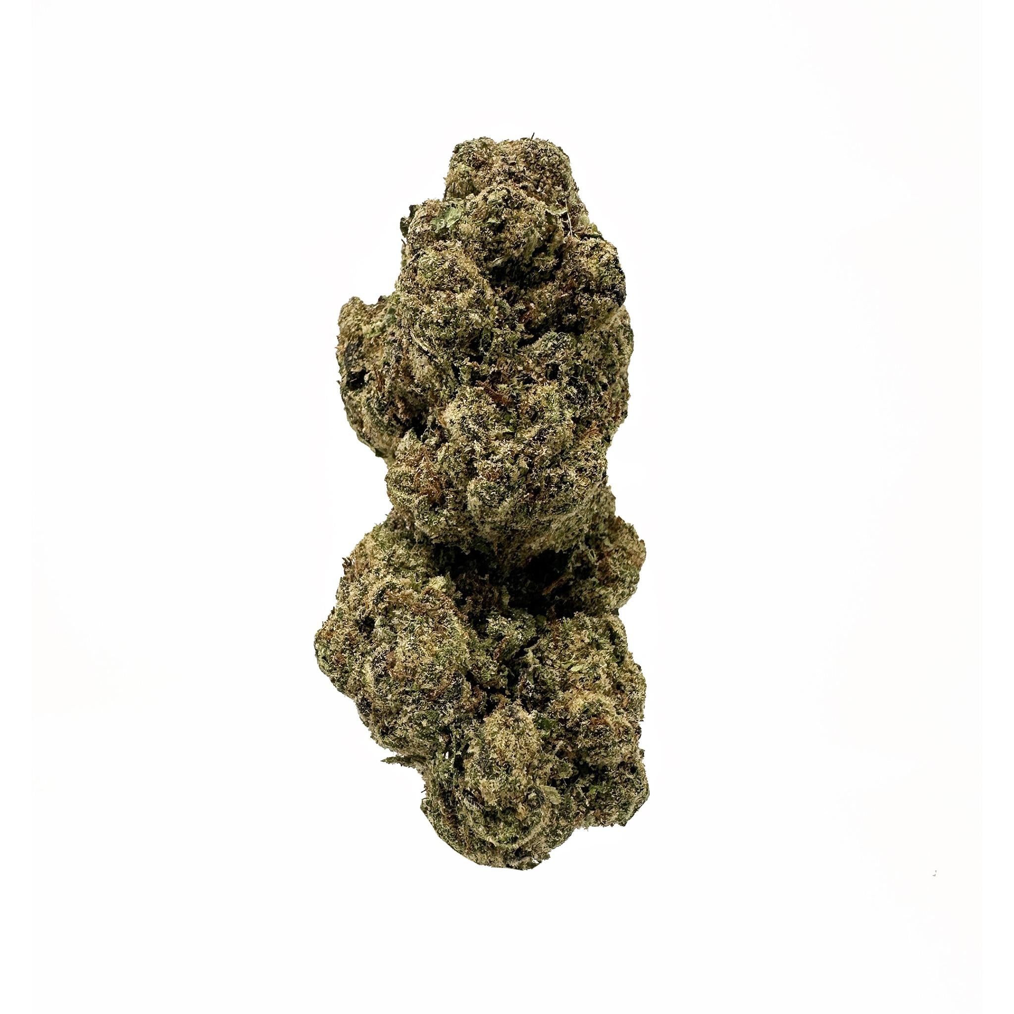 a photo of maui wowie thca flower on a white background